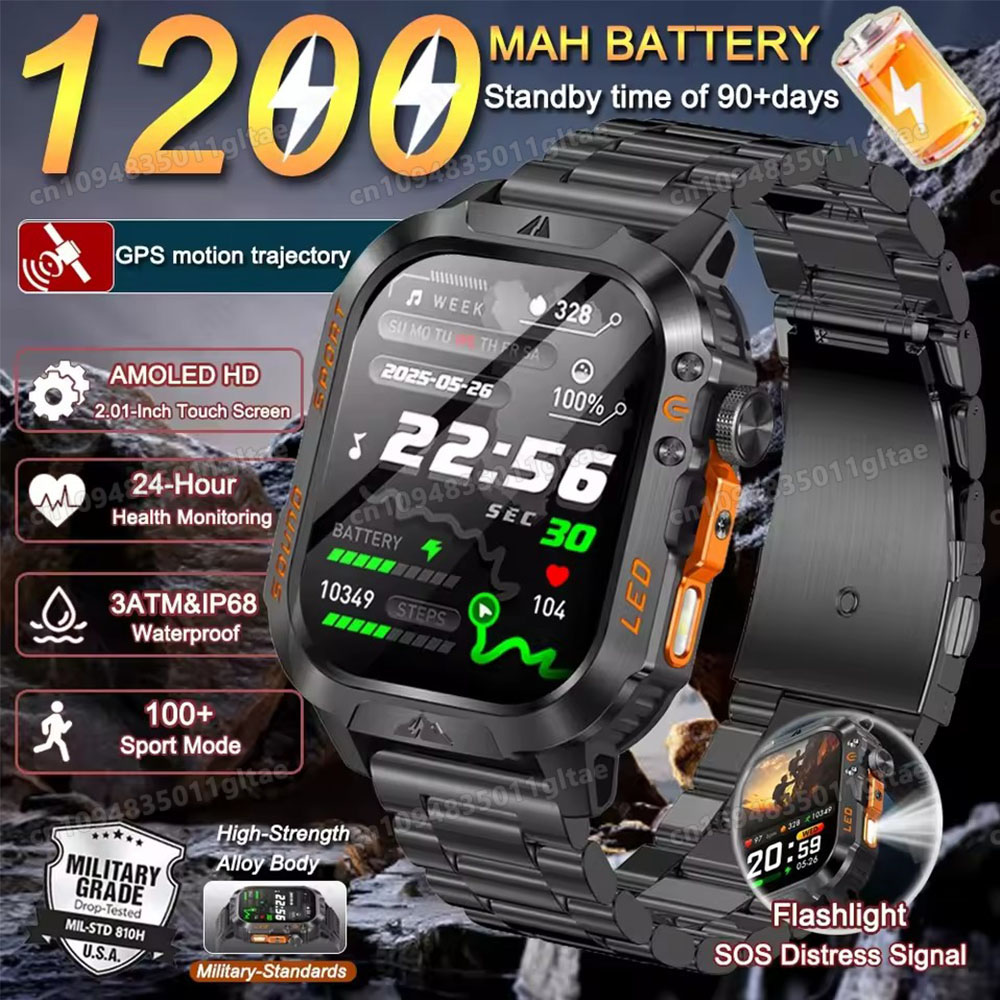 Phase Esports & Gaming Festival - 2026 Nieuwe militaire smartwatch voor heren,